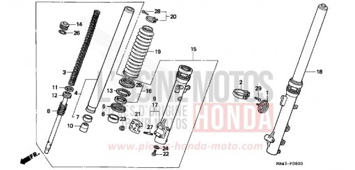 FRONT FORK XL600VT de 1996